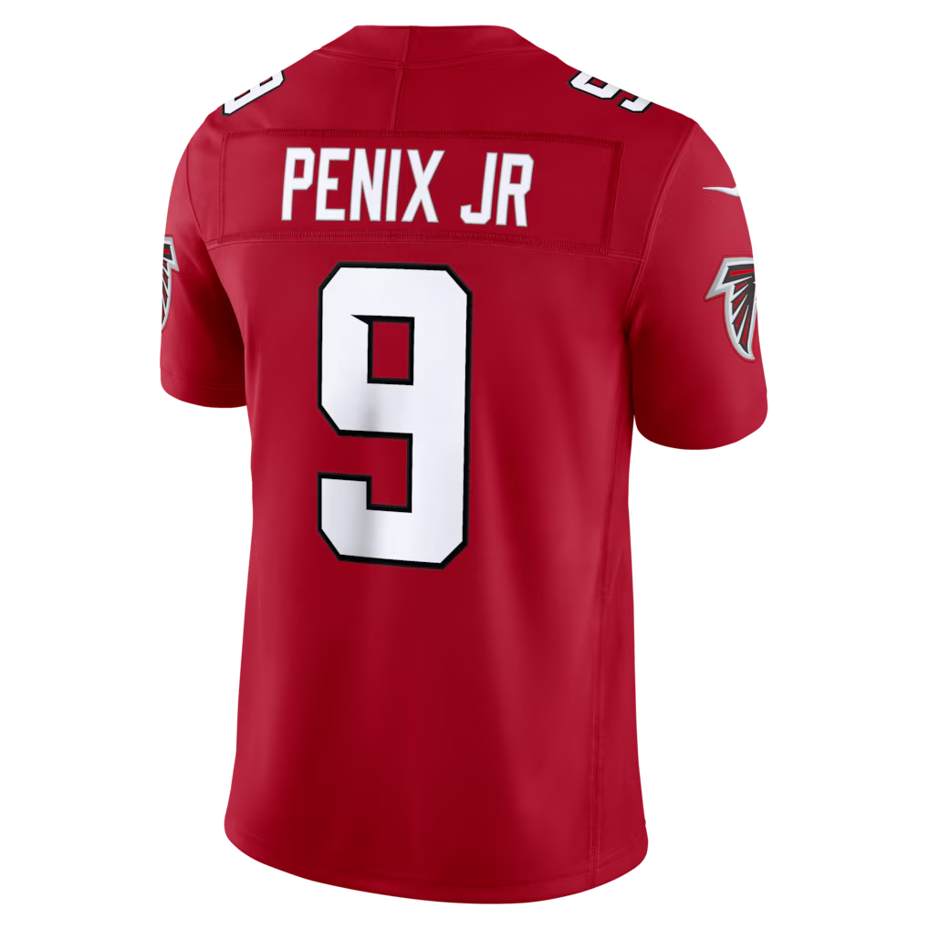 harde A.Falcons #9 Michael Penix Jr. Red Team Vapor F.U.S.E. Limited Stitched Jerseys