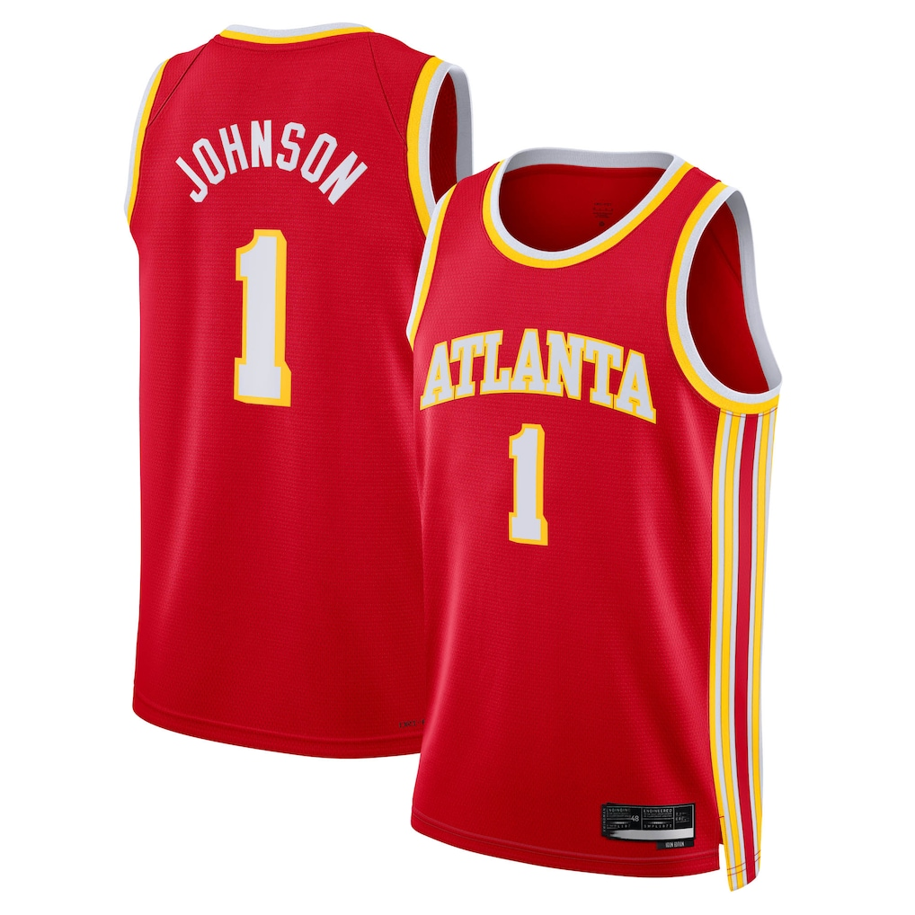 harde A.Hawks #1 Jalen Johnson Red Swingman Jerseys - Icon Edition