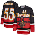 harde A.Hawks #55 Dikembe Mutombo Mitchell & Ness Red Maxxed Out Fashion Hockey Jerseys
