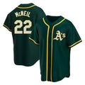 harde Athletics #22 Jeff McNeil player Green Replica Alternate Stitched Jersey