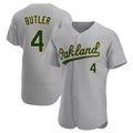 harde Athletics #4 Lawrence Butler player Gray Authentic Road Stitched Jersey
