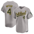 harde Athletics #4 Lawrence Butler player Gray Limited Away Stitched Jersey