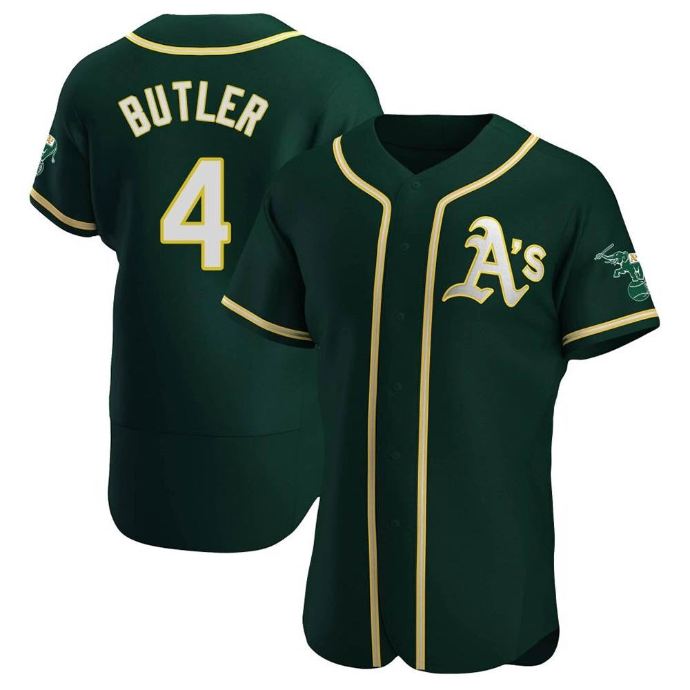harde Athletics #4 Lawrence Butler player Green Authentic Alternate Stitched Jersey