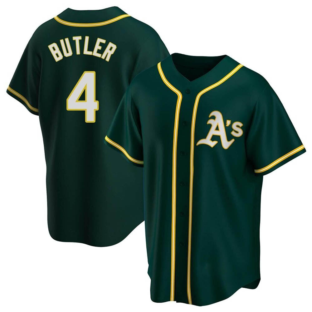 harde Athletics #4 Lawrence Butler player Green Replica Alternate Stitched Jersey
