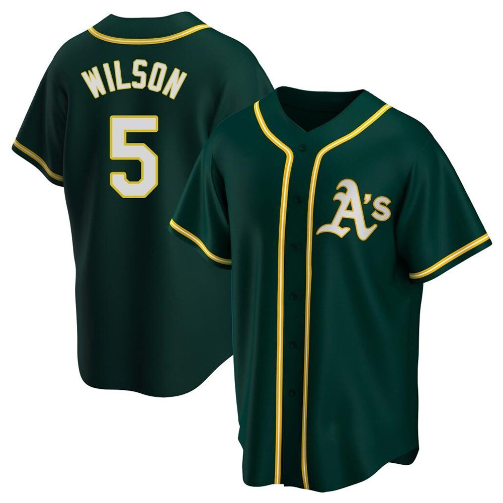 harde Athletics #5 Jacob Wilson Green Replica Alternate Stitched Jersey