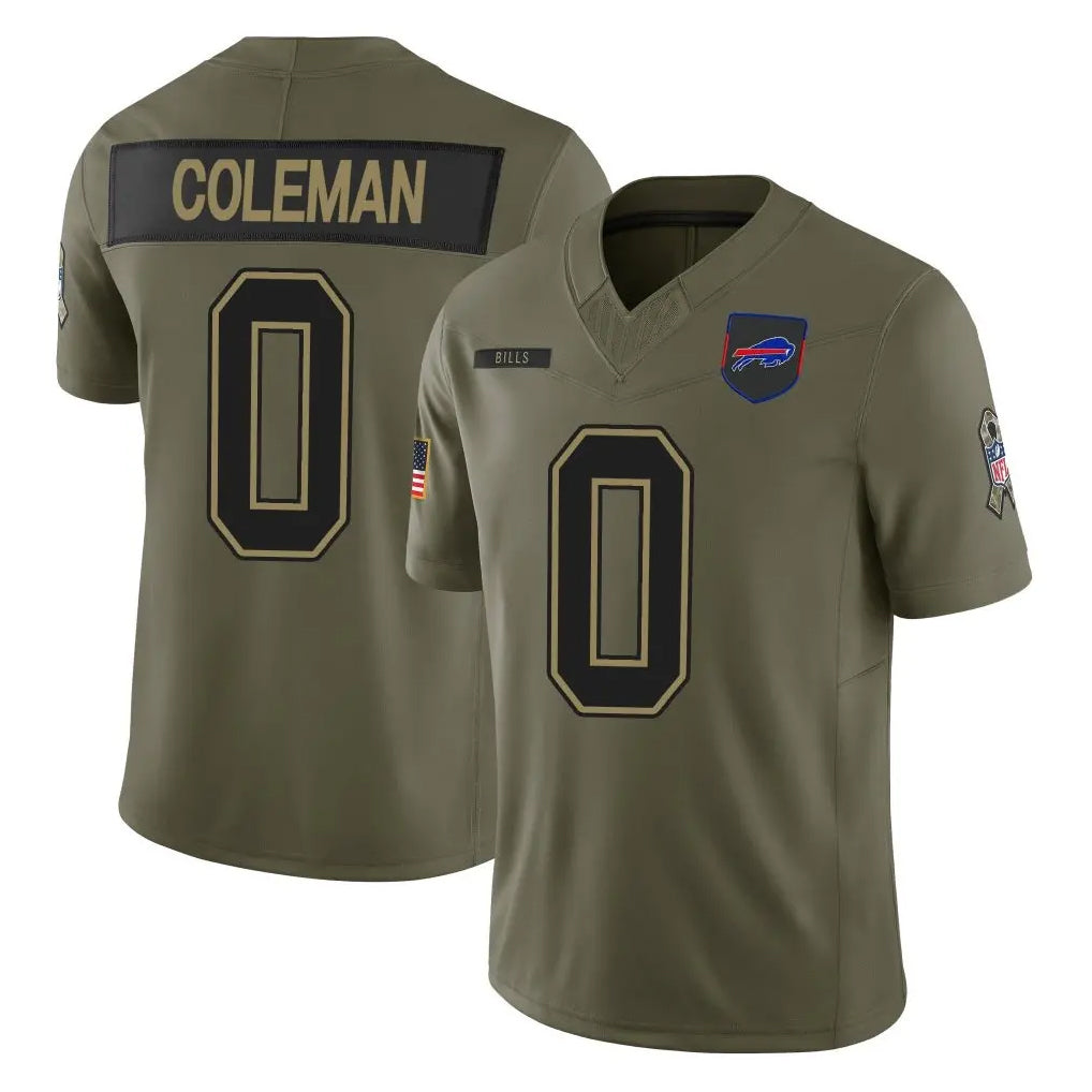 harde B.Bills #0 Keon Coleman Player Olive Salute To Service Limited Game Stitched Jerseys