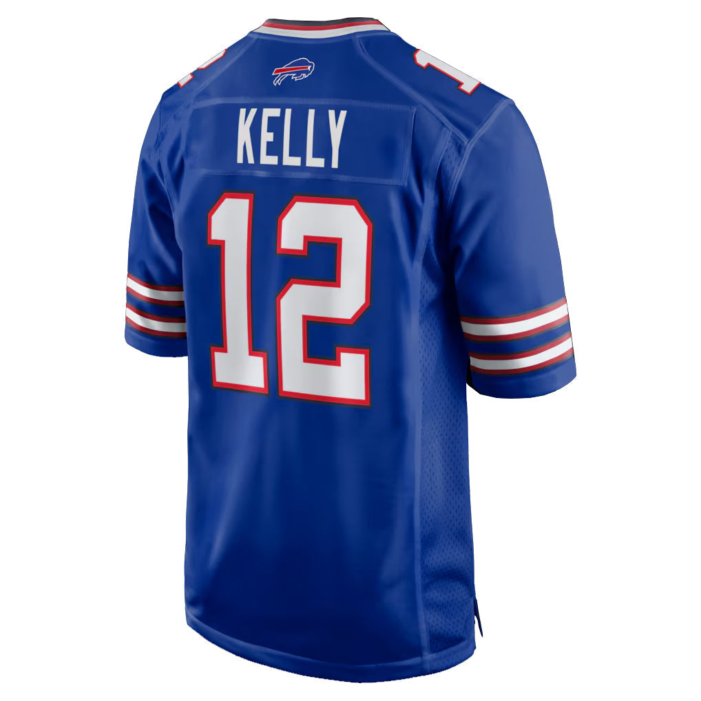 harde B.Bills #12 Jim Kelly Player Royal Home Game Stitched Jerseys