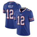 harde B.Bills #12 Jim Kelly Player Royal Vapor Untouchable Limited Stitched Jerseys