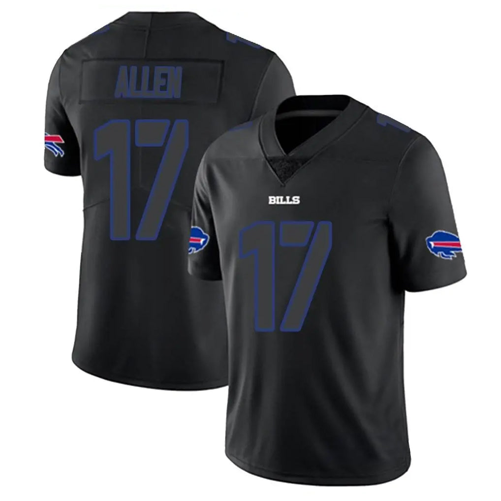 harde B.Bills #17 Josh Allen Player Black Impact Limited Home Game Stitched Jerseys