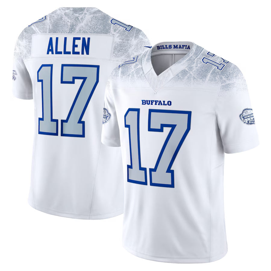 harde B.Bills #17 Josh Allen Player White Rivalries Collection Vapor Limited Stitched Jersey
