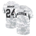 harde B.Bills #24 Cole Bishop Player Arctic Camo Salute to Service T-Shirt Hoodies Stitched Jerseys