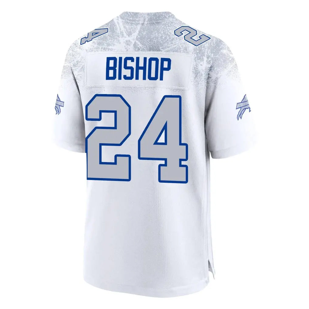 harde B.Bills #24 Cole Bishop Player White Rivalries Collection Game Stitched Jerseys