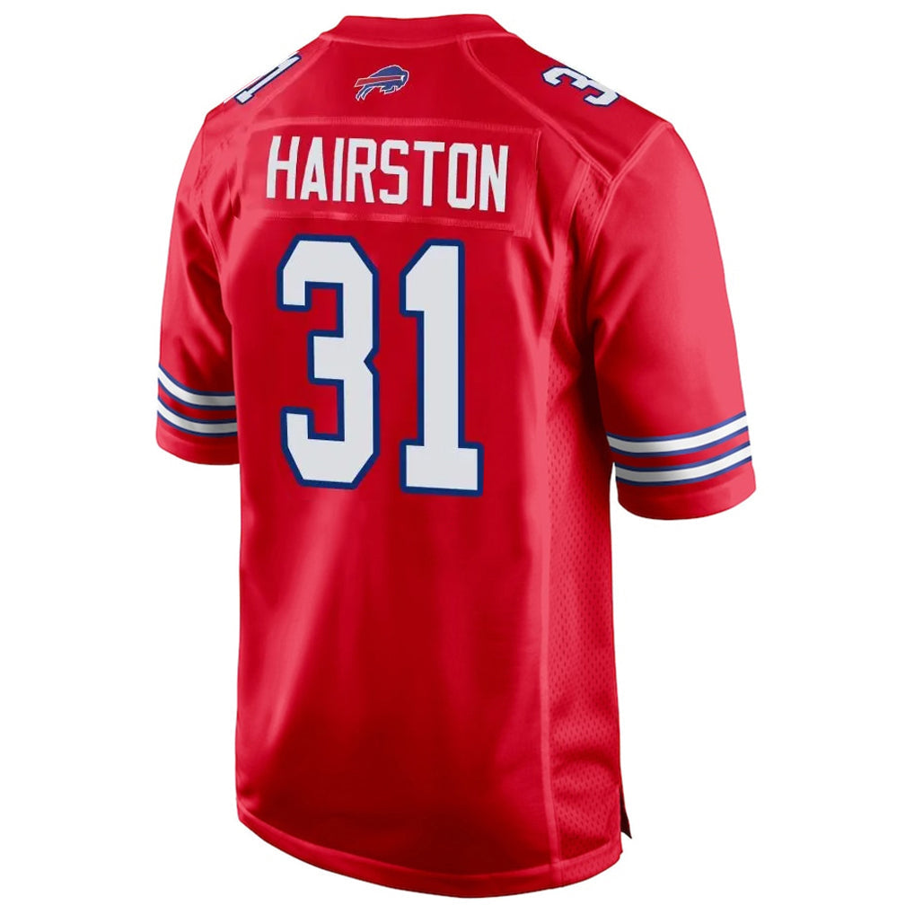 harde B.Bills #31 Maxwell Hairston Player Red Home Game Stitched Jerseys