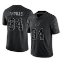 harde B.Bills #34 Thurman Thomas Player Black RFLCTV Limited Stitched Jerseys