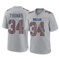 harde B.Bills #34 Thurman Thomas Player Gray Fashion Home Game Stitched Jerseys