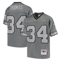 harde B.Bills #34 Thurman Thomas Player Gray Throwback Replica Stitched Jerseys