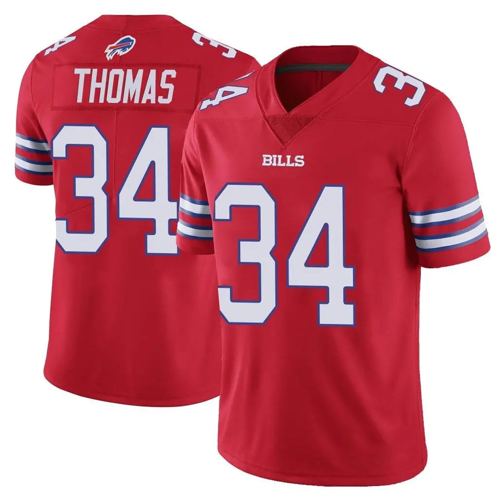 harde B.Bills #34 Thurman Thomas Player Red Vapor Untouchable Limited Home Game Stitched Jerseys