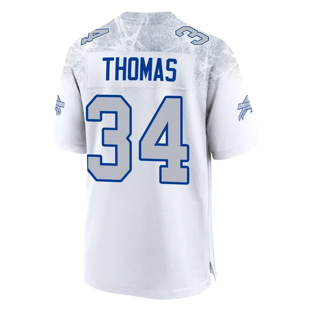 harde B.Bills #34 Thurman Thomas Player White Rivalries Collection Game Stitched Jerseys