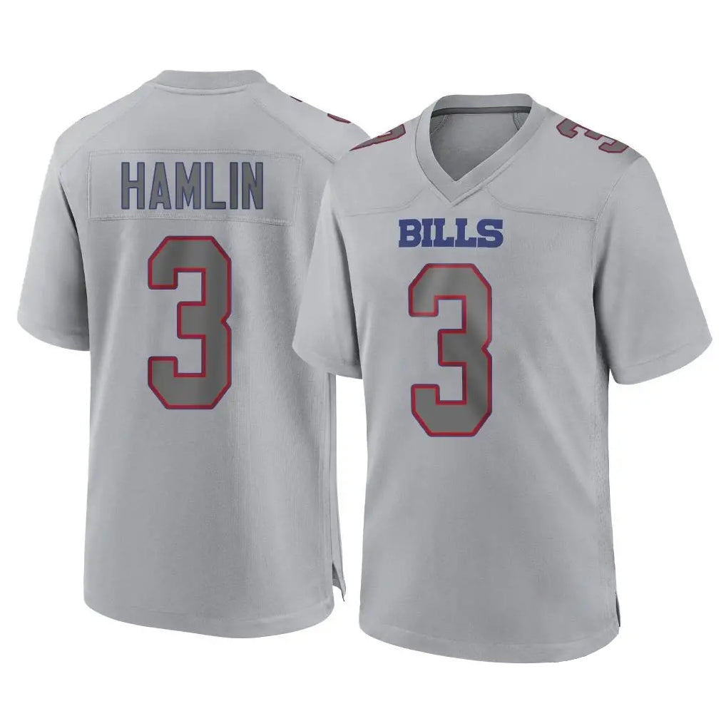 harde B.Bills #3 Damar Hamlin Player Gray Home Game Stitched Jerseys