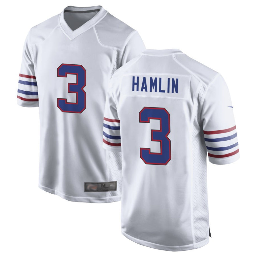 harde B.Bills #3 Damar Hamlin Player White Alternate Game Stitched Jerseys