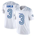 harde B.Bills #3 Damar Hamlin Player White Rivalries Collection Limited Home Game Stitched Jerseys