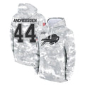 harde B.Bills #44 Joe Andreessen Player Arctic Camo Salute to Service Hoodies Limited Stitched Jerseys