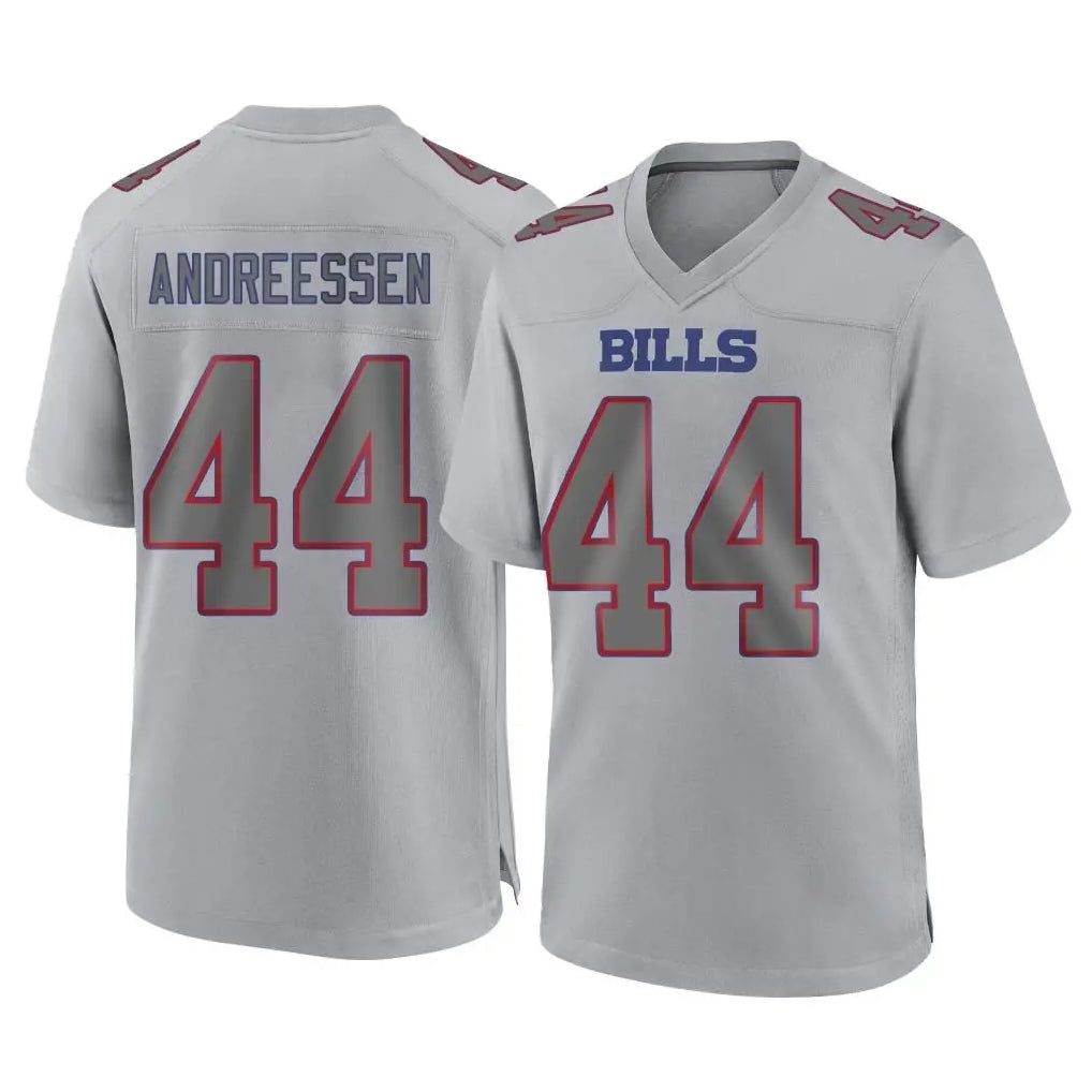 harde B.Bills #44 Joe Andreessen Player Gray Fashion Home Game Stitched Jerseys