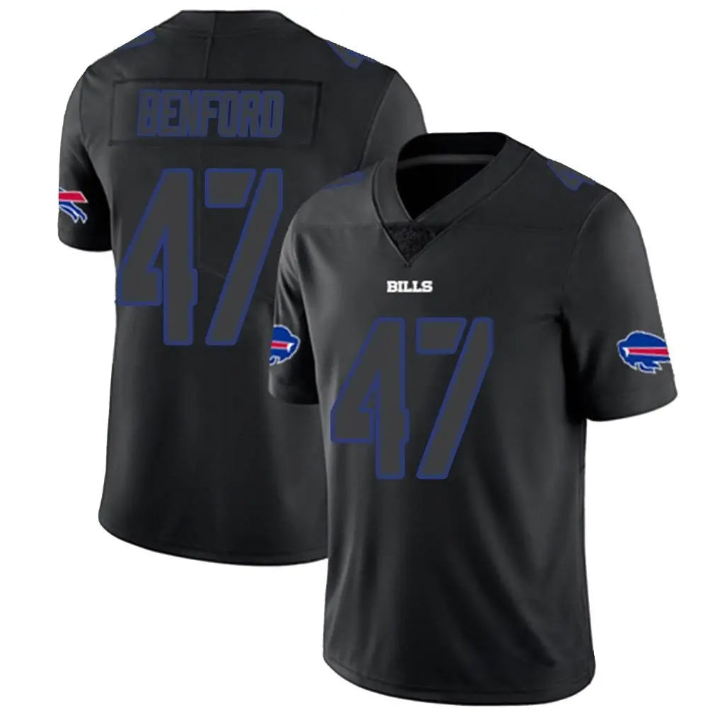 harde B.Bills #47 Christian Benford Player Black Impact Limited Stitched Jerseys