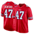 harde B.Bills #47 Christian Benford Player Red Home Game Stitched Jerseys