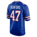 harde B.Bills #47 Christian Benford Player Royal Home Game Stitched Jerseys