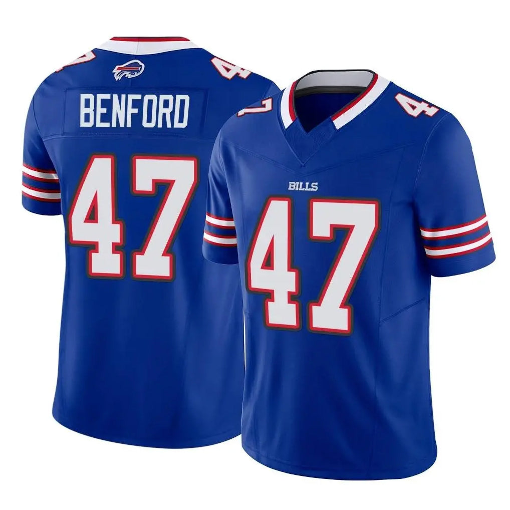 harde B.Bills #47 Christian Benford Player Royal Vapor F.U.S.E. Limited Home Game Stitched Jerseys