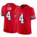 harde B.Bills #4 James Cook III Player Red Vapor F.U.S.E. Jersey Limited Home Game Stitched Jerseys