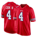 harde B.Bills #4 James Cook III Player Red Home Game Stitched Jerseys