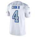 harde B.Bills #4 James Cook III Player White Rivalries Collection Vapor Limited Stitched Jerseys