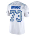 harde B.Bills #73 Dion Dawkins Benford Player White Rivalries Collection Limited Home Game Stitched Jerseys