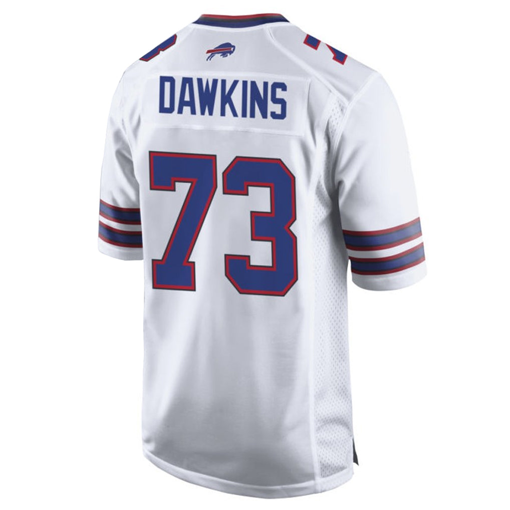 harde B.Bills #73 Dion Dawkins Player White Home Game Stitched Jerseys