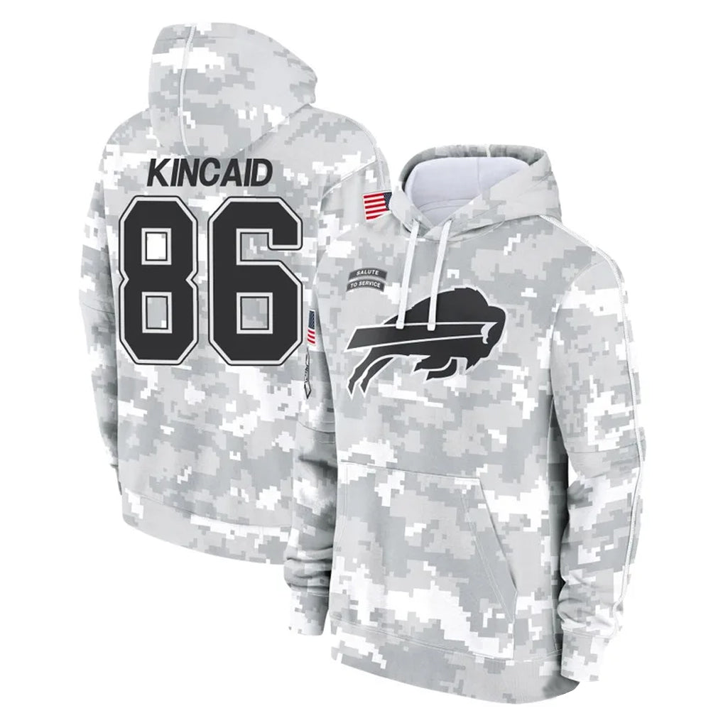 harde B.Bills #86 Dalton Kincaid Player Arctic Camo Salute to Service Hoodies Stitched Jerseys