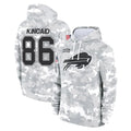 harde B.Bills #86 Dalton Kincaid Player Arctic Camo Salute to Service Hoodies Stitched Jerseys