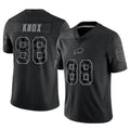 harde B.Bills #88 Dawson Knox Player Black RFLCTV Limited Game Stitched Jerseys