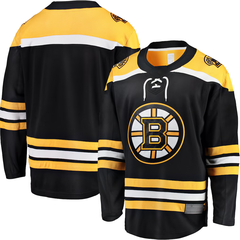 harde B.Bruins Black Home Premium Stitched Jersey
