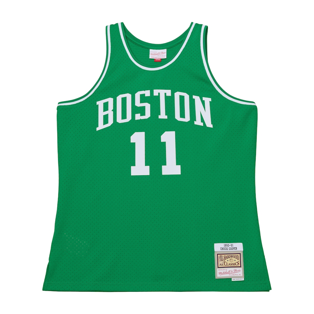 harde B.Celtics #11 Chuck Cooper Mitchell & Ness Kelly Green 1950-51 Pioneers Swingman Jerseys