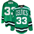 harde B.Celtics #33 Larry Bird Mitchell & Ness Kelly Green Big & Tall Hockey Jerseys