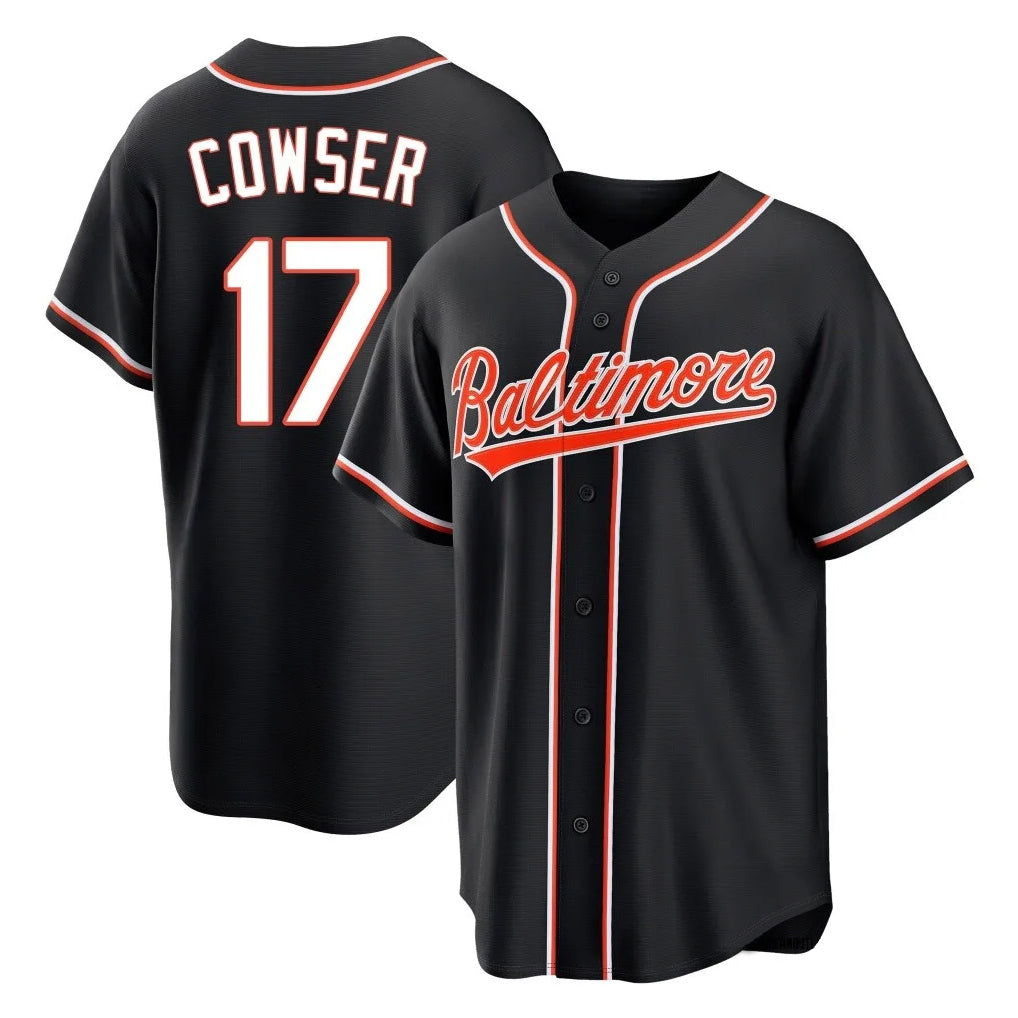 harde B.Orioles #17 Colton Cowser Player Black Out Home Game Stitched Jerseys