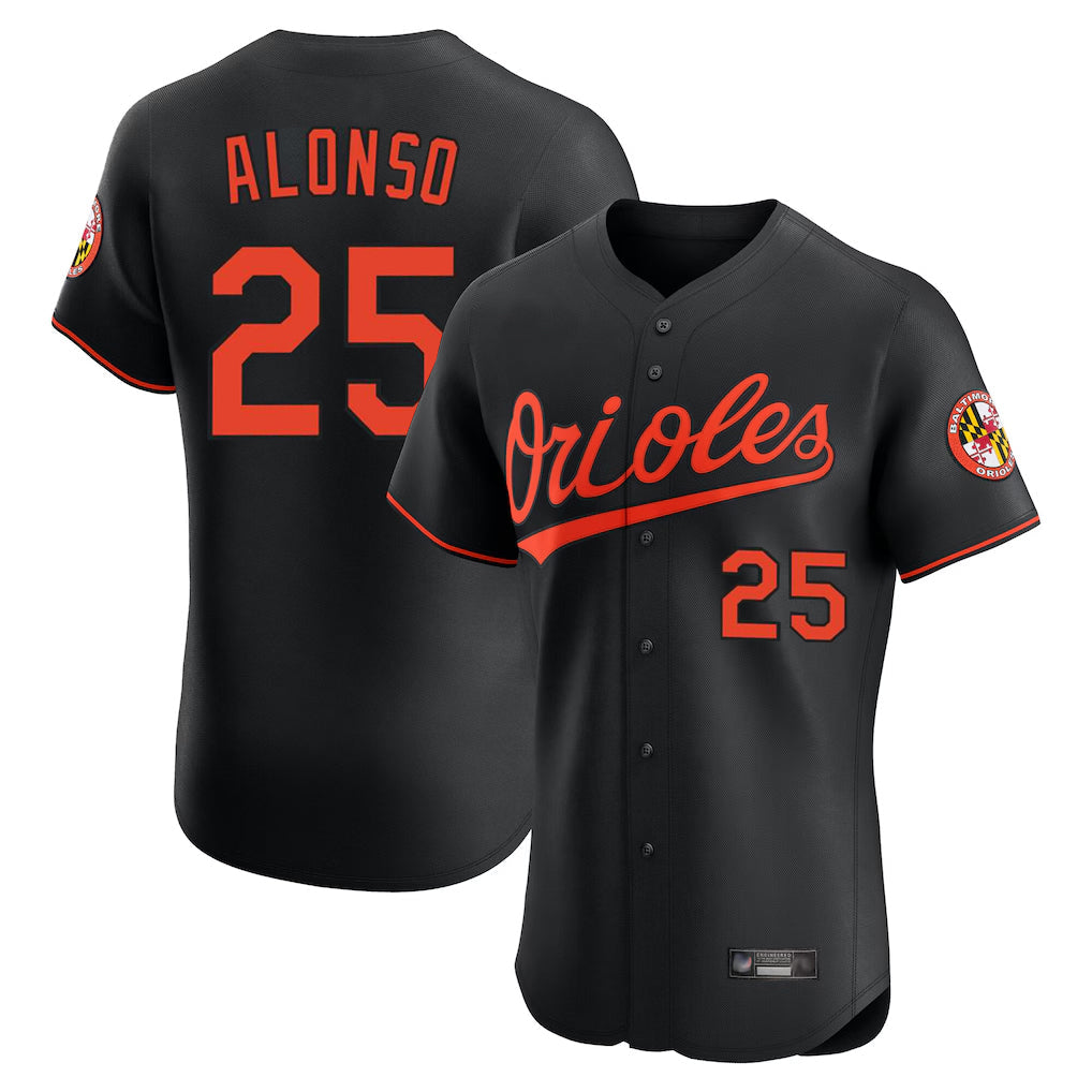 harde B.Orioles #25 Pete Alonso Player Black Limited Elite Home Game Stitched Jerseys