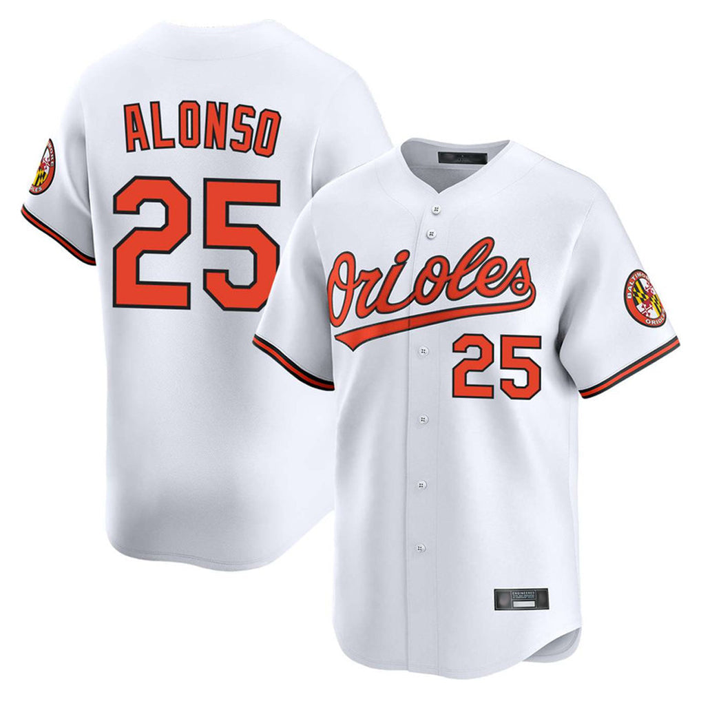 harde B.Orioles #25 Pete Alonso Player White Limited Home Game Stitched Jerseys