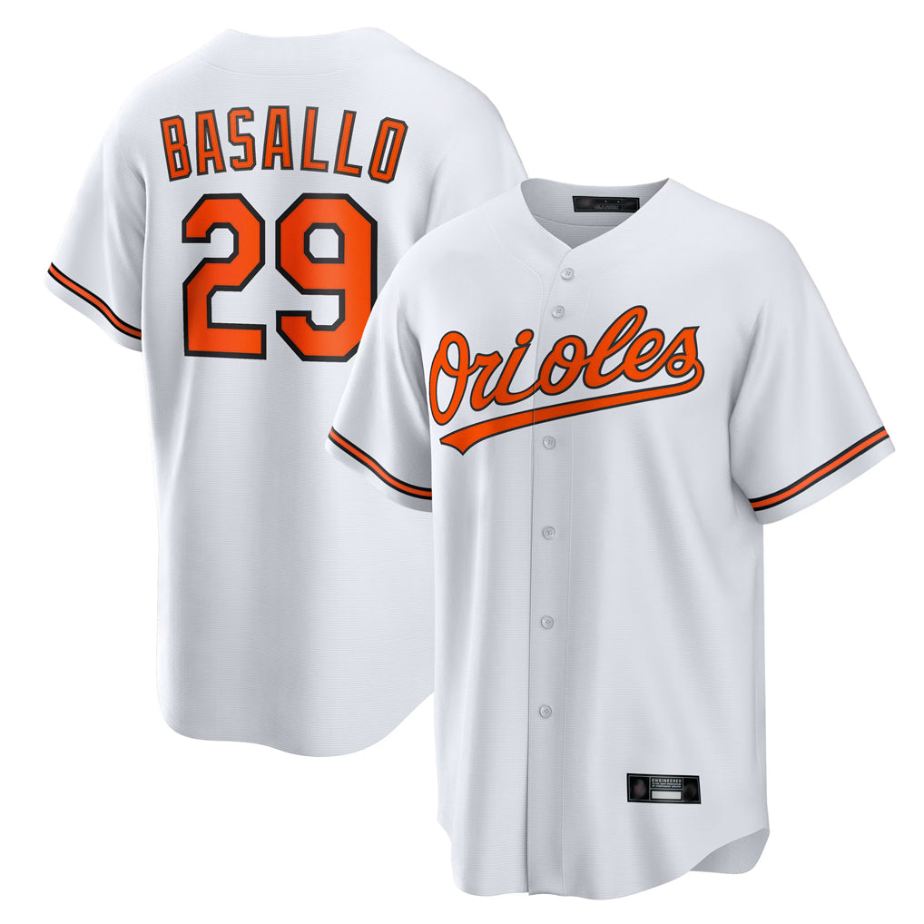 harde B.Orioles #29 Samuel Basallo Player White Home Game Stitched Jerseys