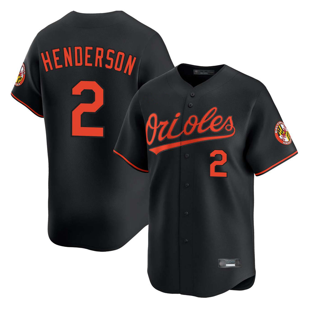 harde B.Orioles #2 Gunnar Henderson Player Black Limited Home Game Stitched Jerseys