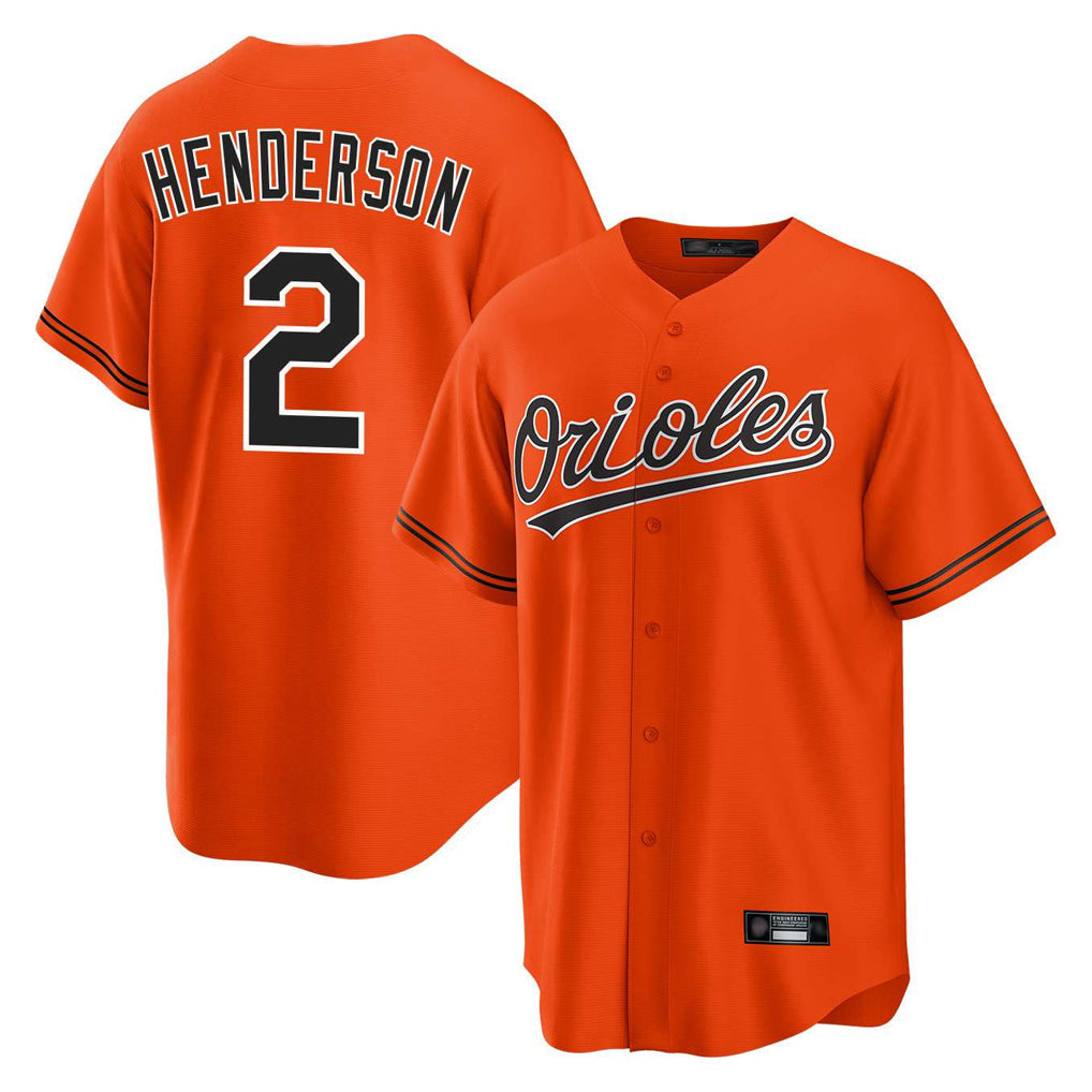 harde B.Orioles #2 Gunnar Henderson Player Orange Home Game Stitched Jerseys