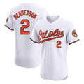 harde B.Orioles #2 Gunnar Henderson Player White Limited Elite Home Game Stitched Jerseys