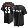 harde B.Orioles #35 Adley Rutschman Black City Connect Home Game Stitched Jerseys